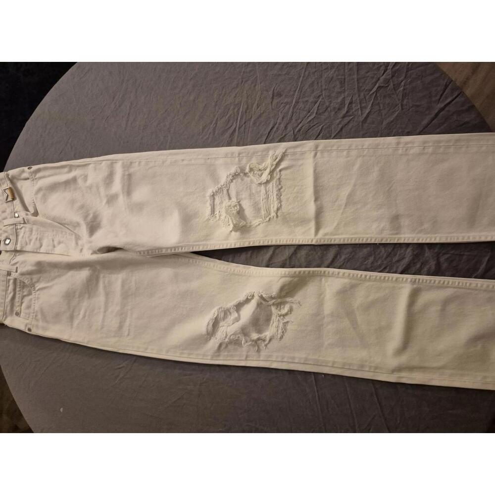 Rhude White Distressed Classic Denim Jeans Size 29